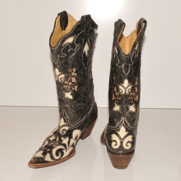 Corral Vintage 8M Boots Genuine Lizard - Picture 5 of 9